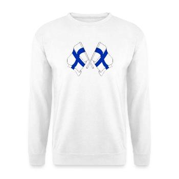 Two flags of Finland crossed - Unisex Sweatshirt - white - Front
