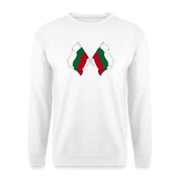 Deux drapeaux Bulgarie - Sweat-shirt Unisexe - blanc - Devant