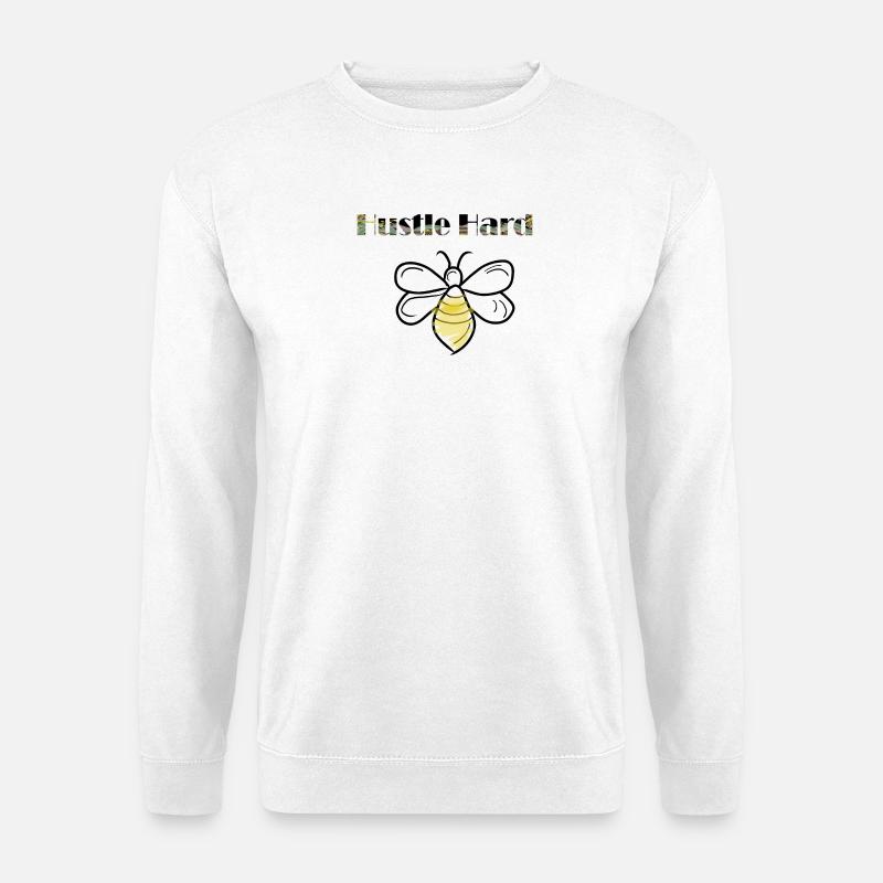 hustle hard bees - Unisex Sweatshirt - white