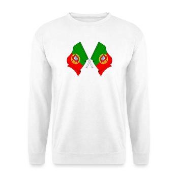 Two flags Portugal - Unisex Sweatshirt - white - Front