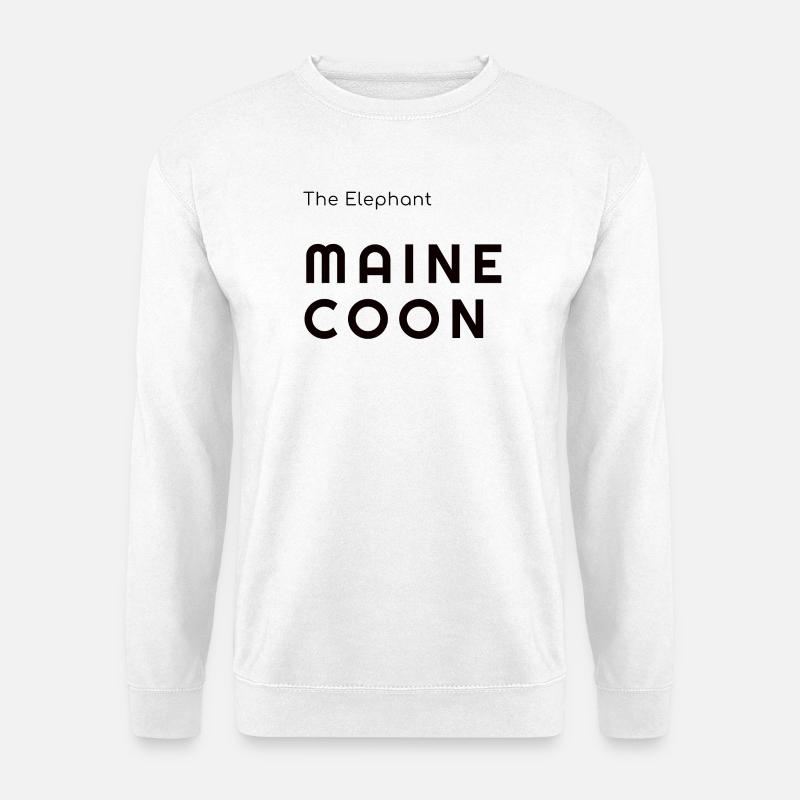 Der Elefant Maine Coon - Confortaa Style - Unisex Pullover - Weiß