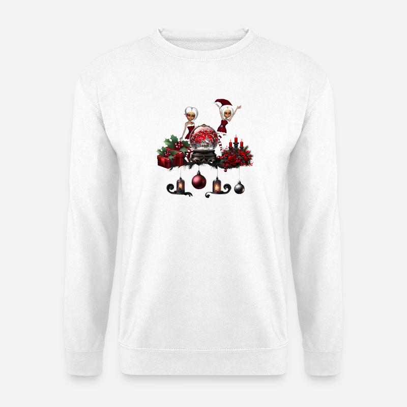 Wunderbare dunkle Weihnachtszeit. - Unisex Pullover - Weiß