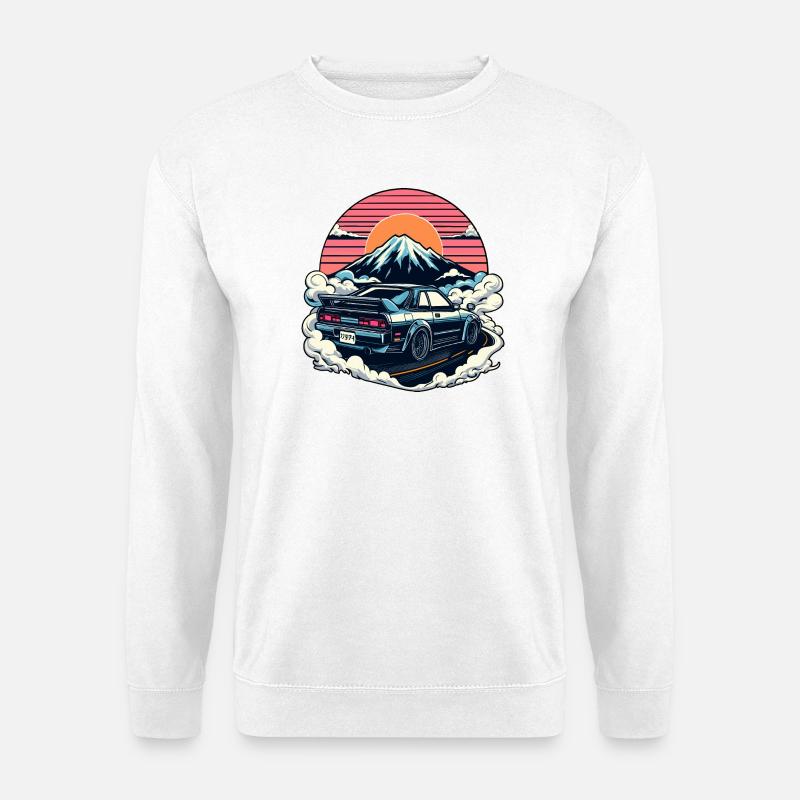 JDM-Auto Japanische Retro-Autorenn-Drift-Legende - Unisex Pullover - Weiß