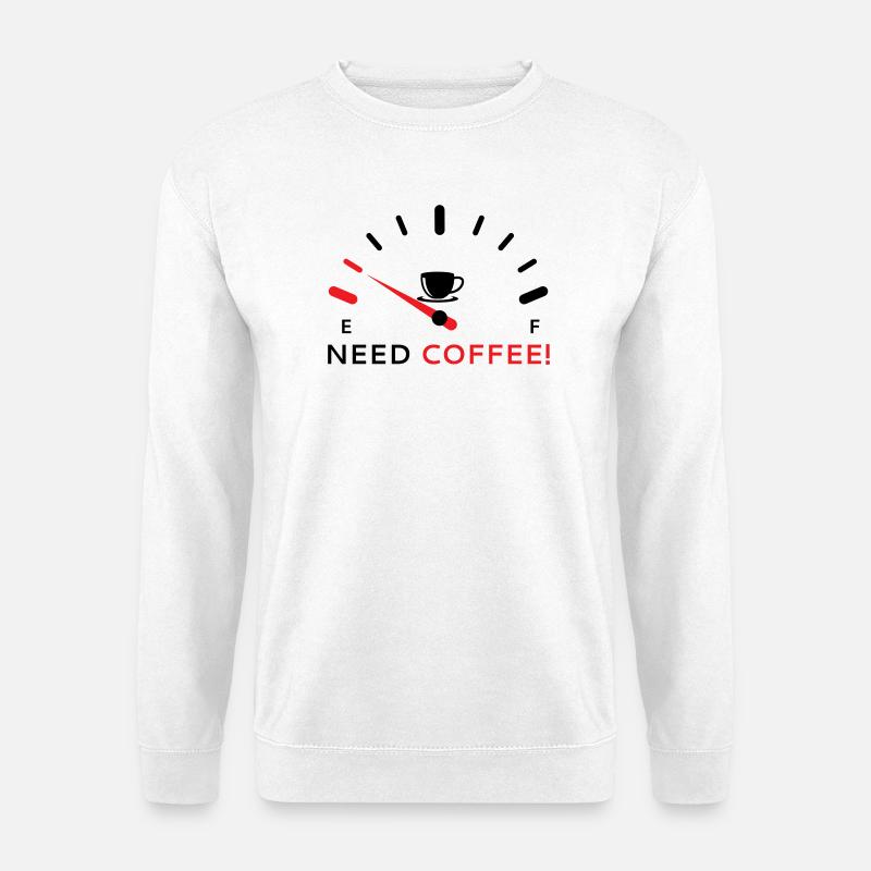 Brauche Kaffee 2 - Unisex Pullover - Weiß