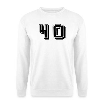 40. 40 YEARS. 40th ANNIVERSARY. 40TH ANNIVERSARY. - Unisex Sweatshirt - white - Front