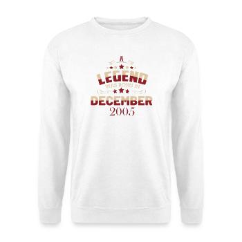 18th Birthday Legend December 2005 - Unisex Sweatshirt - white - Front