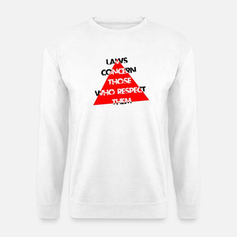 Red-Triangle-Nottypografie - Unisex Pullover - Weiß