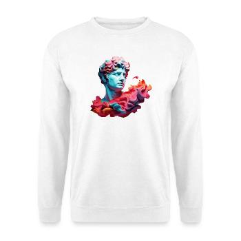 Neon Psychedelic Bust - Unisex Sweatshirt - white - Front