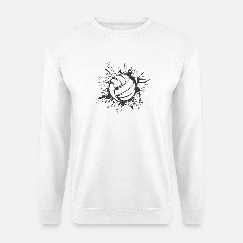volleyball explosion grafik beachvolleyball Smbol - Unisex Pullover - Weiß
