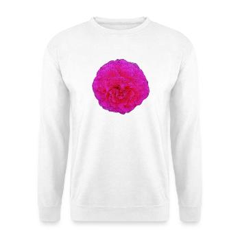 gefüllte rose, schöne blumen, rosatönte - Unisex Pullover - Weiß - Vorne