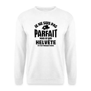 Suisse, Suisse humour, Helvète - Sweat-shirt Unisexe - blanc - Devant