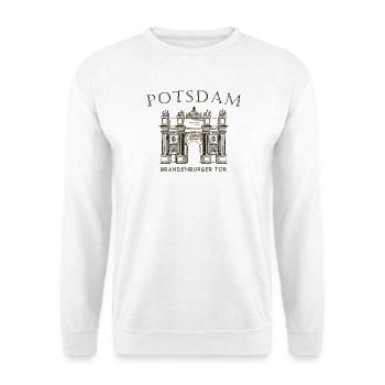 Potsdam, Porte de Brandebourg, Allemagne Dessin - Sweat-shirt Unisexe - blanc - Devant