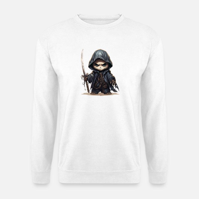 Panda Ninja Mit Speer Fantasy Shirt - Unisex Pullover - Weiß