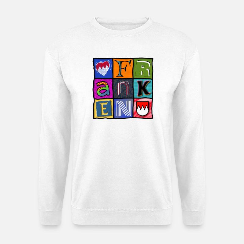 Franken - Pop-Art - cool - Unisex Pullover - Weiß