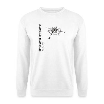 Koordinaten Berlin - Unisex Pullover - Weiß - Vorne