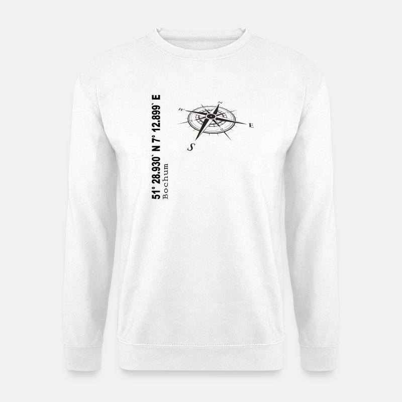 Koordinaten Bochum - Unisex Pullover - Weiß