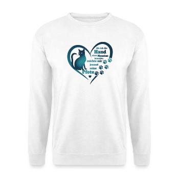 Katzen und Menschen - Unisex Pullover - Weiß - Vorne