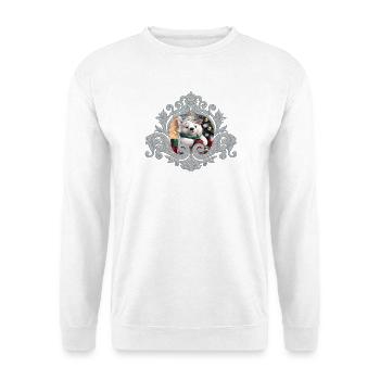 Ours polaire de Noël moelleux mignon avec cadeau. - Sweat-shirt Unisexe - blanc - Devant