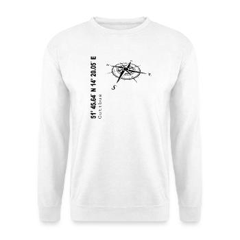 Koordinaten Cottbus - Unisex Pullover - Weiß - Vorne