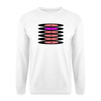 Schallplatten - Unisex Pullover - Weiß - Vorne