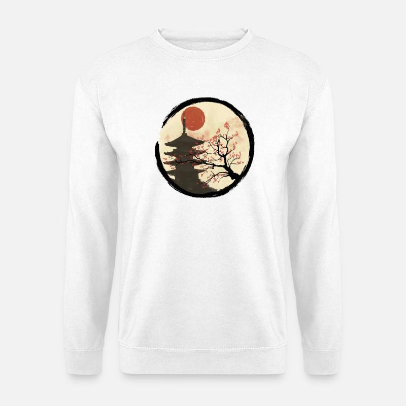 Kyoto in bloom - Unisex Pullover - Weiß