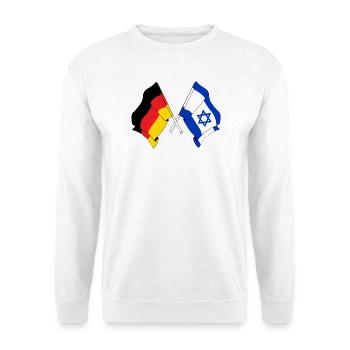 Flag of Germany and flag of Israel - Unisex Sweatshirt - white - Front