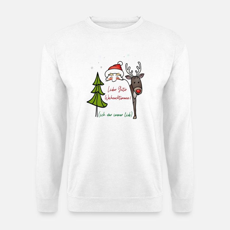 lieber guter Weihnachtsmann, Geschenke - Unisex Pullover - Weiß
