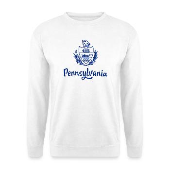 Affichez vos couleurs – Pennsylvanie - Sweat-shirt Unisexe - blanc - Devant