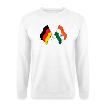 Flag of Germany and flag India - Unisex Sweatshirt - white - Front