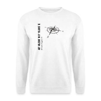 Koordinaten Stuttgart - Unisex Pullover - Weiß - Vorne