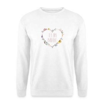 L’équipe de la mariée ! Fleurs en forme de cœur, personnalisables - Sweat-shirt Unisexe - blanc - Devant