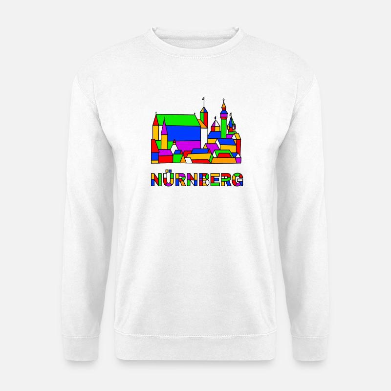 Nürnberg - Burg - Pop-Art - Unisex Pullover - Weiß