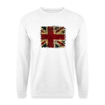 Art numérique vintage britannique Union Jack - Sweat-shirt Unisexe - blanc - Devant