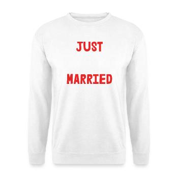 ICH HABE GERADE GEHEIRATET. Junggesellinnenabschied. VALENTINSTAG. PAAR. LIEBE - Unisex Pullover - Weiß - Vorne