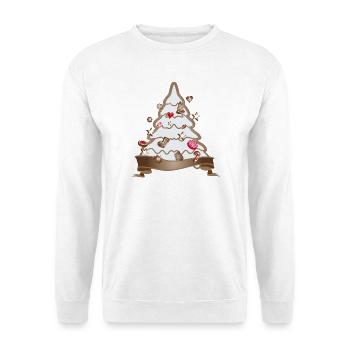 schöner Lebkuchen Christbaum für Weihnachten - Unisex Pullover - Weiß - Vorne