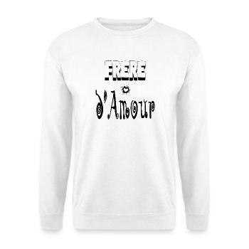 Frère Amour Cœur Frangin - Sweat-shirt Unisexe - blanc - Devant