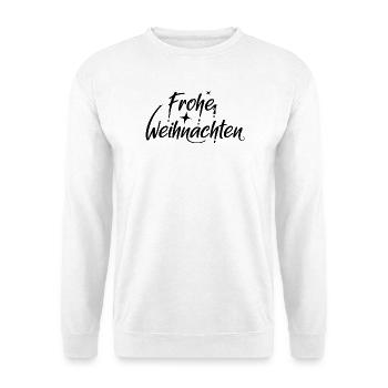 frohe weihnachten schriftart font Symbol Sterne - Unisex Pullover - Weiß - Vorne