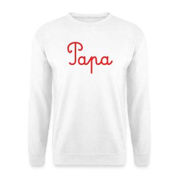 PAPA. VATERTAG. FROHER VATERTAG. ALLES GUTE ZUM GEBURTSTAG. - Unisex Pullover - Weiß - Vorne