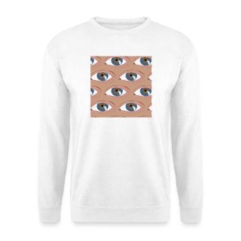 Eyes lined up - Unisex Sweatshirt - white - Front