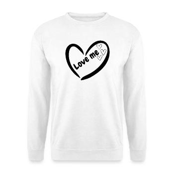 Minimal Hearts Line Drawing - Unisex Sweatshirt - white - Front
