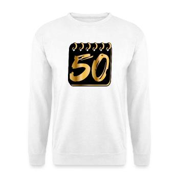 50 Jahre alt - FÜNFZIG Geburtstag - Unisex Pullover - Weiß - Vorne