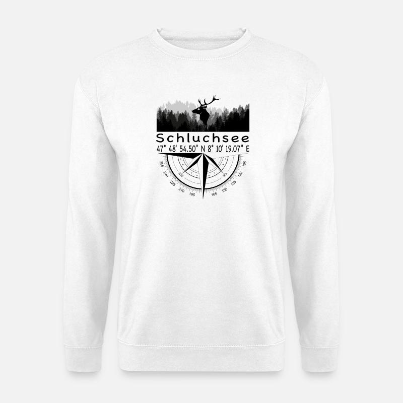 Koordinaten Schluchsee - Unisex Pullover - Weiß