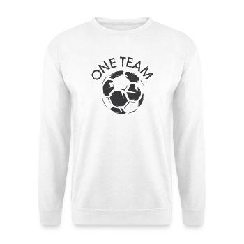 one team verein fußball club soccer illustration - Unisex Pullover - Weiß - Vorne