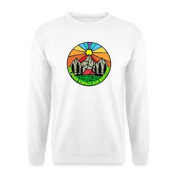 Montagnes, Nature, Camping, Camping, Camping, Déclaration - Sweat-shirt Unisexe - blanc - Devant