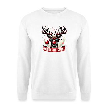 Rentier-Weihnachtsspaß - Original Pullover - Unisex Pullover - Weiß - Vorne