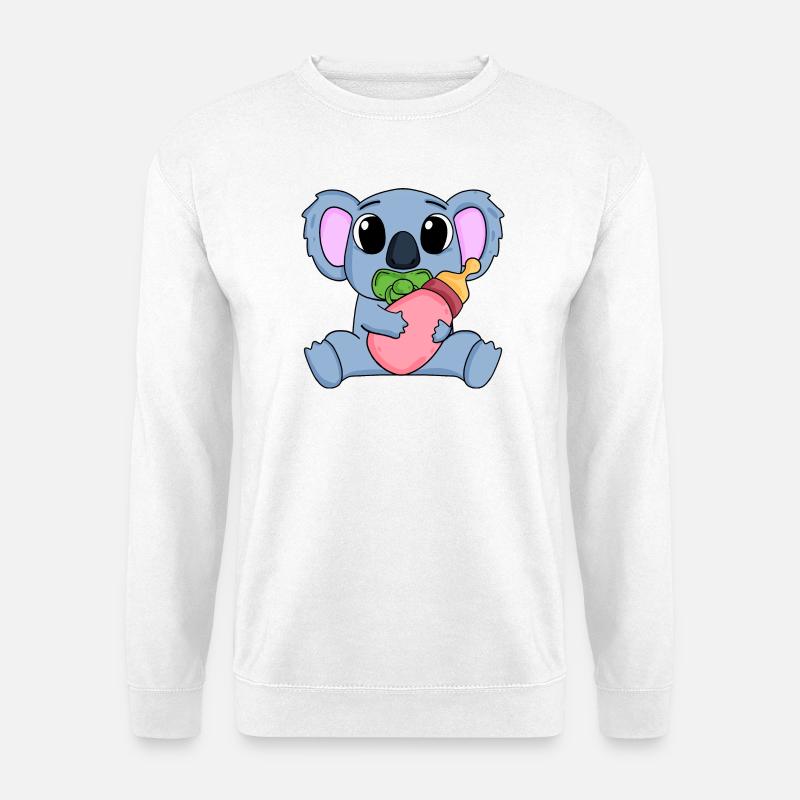 Baby Koala Motiv Koalabär - Unisex Pullover - Weiß
