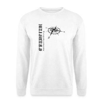 Koordinaten Aschaffenburg - Unisex Pullover - Weiß - Vorne