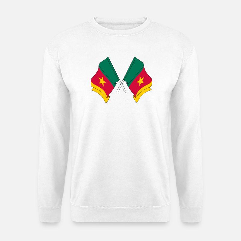 Two flags Cameroon - Unisex Sweatshirt - white
