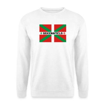 Bakersfield ikurriña. Baskische Gemeinschaft. Kalifornien - Unisex Pullover - Weiß - Vorne