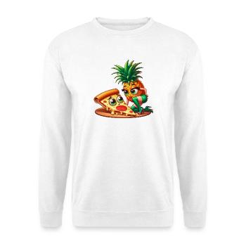 Pizza Hawaii - Unisex Pullover - Weiß - Vorne